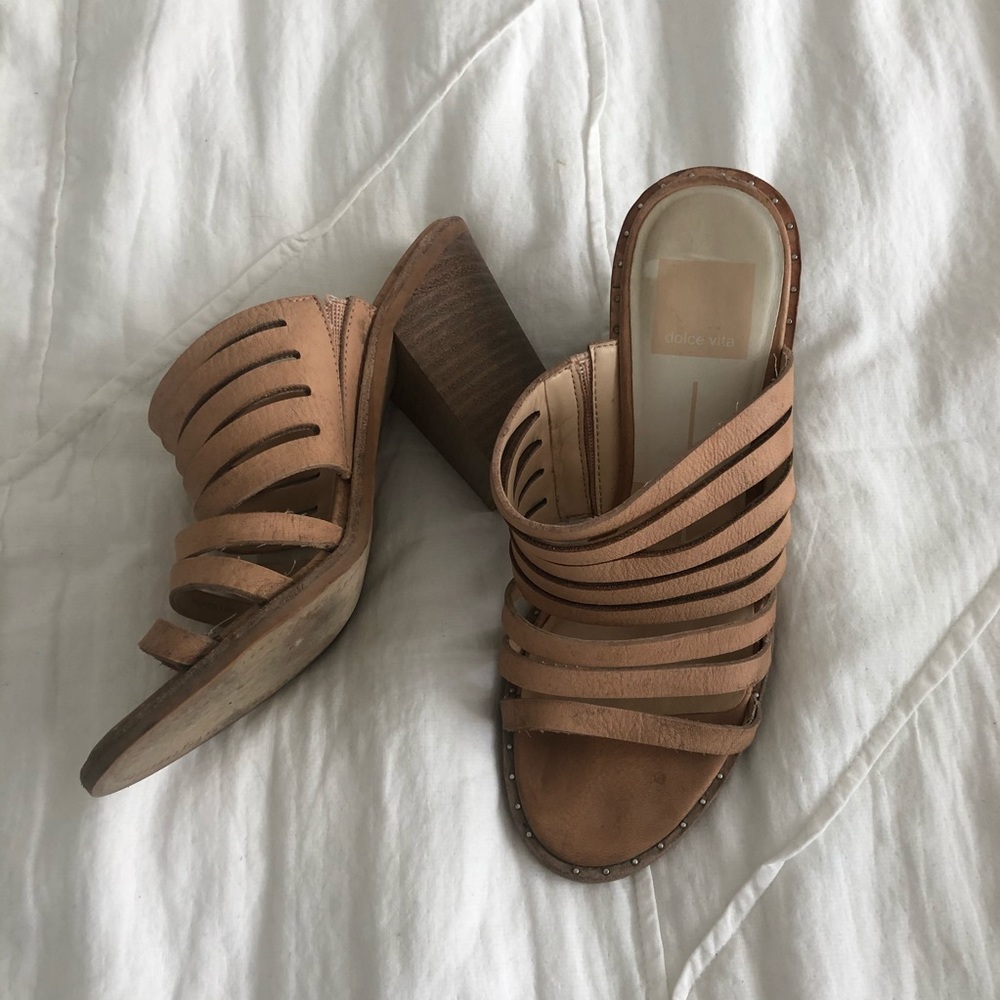 Dolce Vita Strappy Wooden Heels